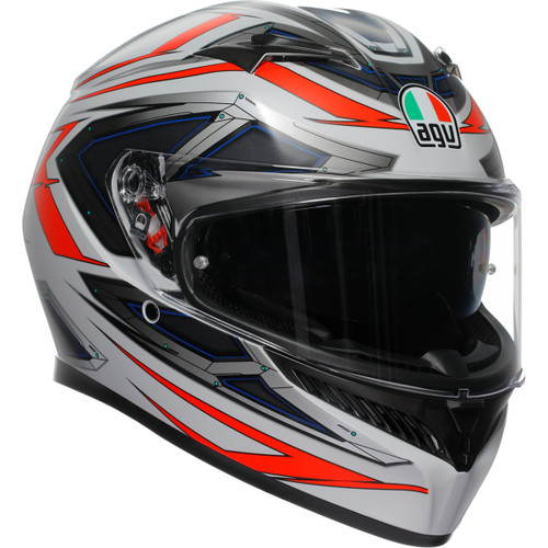 AGV #2118381004-020-M - K3 Helmet - Space - Matte White/Red Fluo - Medium