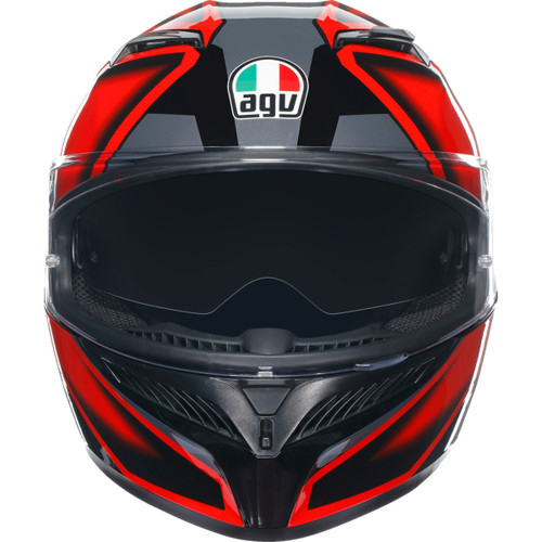AGV #2118381004009S - K3 Helmet - Compound - Black/Red - Small