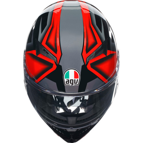 AGV #2118381004009L - K3 Helmet - Compound - Black/Red - Large