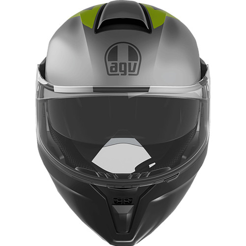 AGV #2118296002007M - Streetmodular Helmet - Resia - Matte Gray/Black/Yellow Fluo - Medium