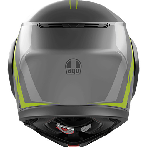 AGV #21182960020072X - Streetmodular Helmet - Resia - Matte Gray/Black/Yellow Fluo - 2XL