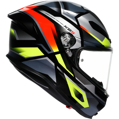 AGV #2118395002-026-XL - K6 S Helmet - Erazer - Black/Red/Yellow Fluo - XL