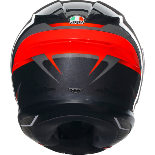 AGV #21183950020142X - K6 S Helmet - Slashcut - Black/Gray/Red - 2XL