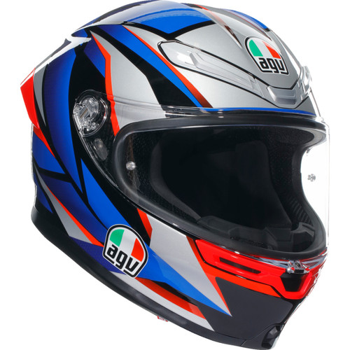 AGV #2118395002015S - K6 S Helmet - Slashcut - Black/Blue/Red - Small