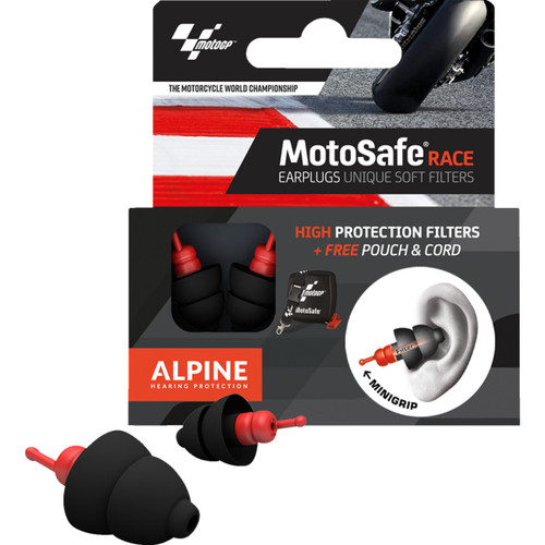 Alpine Hearing Protection #111.23.118 - MotoGP Motosafe Earplugs - Race