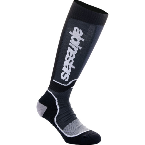 Alpinestars #4742324-12-ML - Youth MX Plus Socks - Black/White - Medium/Large