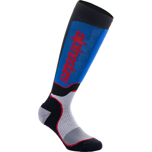 Alpinestars #4702324-1226-M - MX Plus Socks - Black/Red/White/Blue - Medium