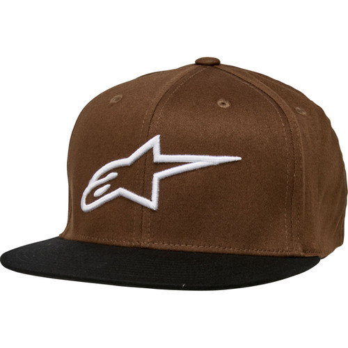 Alpinestars #1035810158010LX - Ageless Flat Bill Hat - Brown/Black - Large/XL