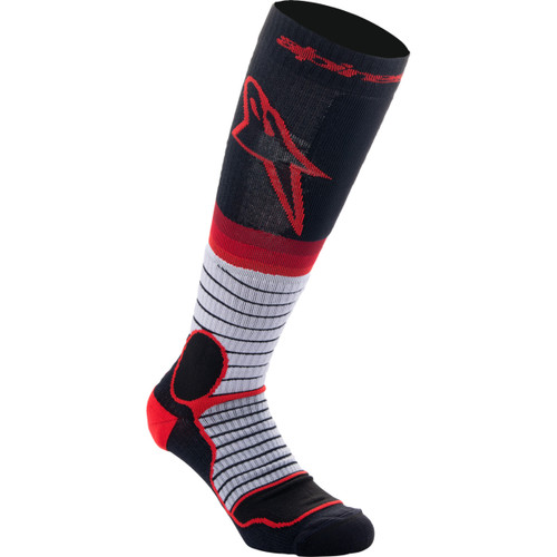 Alpinestars #4701524-1215-L - MX Pro Socks - Black/Red/Gray - Large