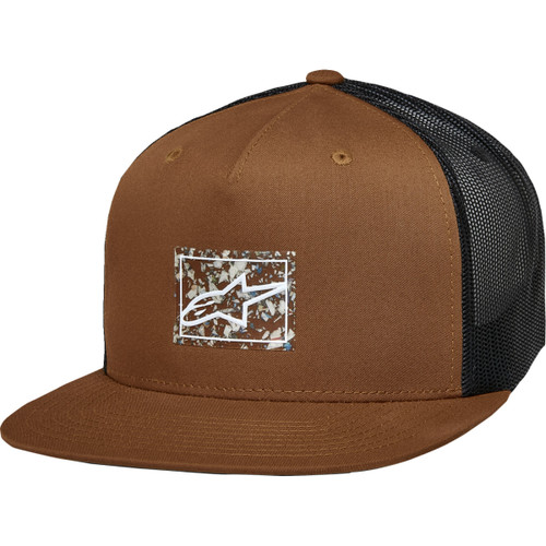 Alpinestars #1215-81350-8010-OS - Mackinic Trucker Hat - Brown/Black - One Size