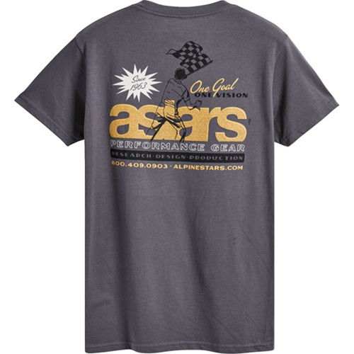 Alpinestars #123372150182XL - Flagged T-Shirt - Charcoal - 2XL