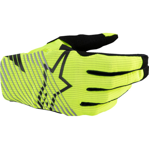 Alpinestars #3560325-55-M - Radar Pro MX Gloves - Fluo Yellow - Medium
