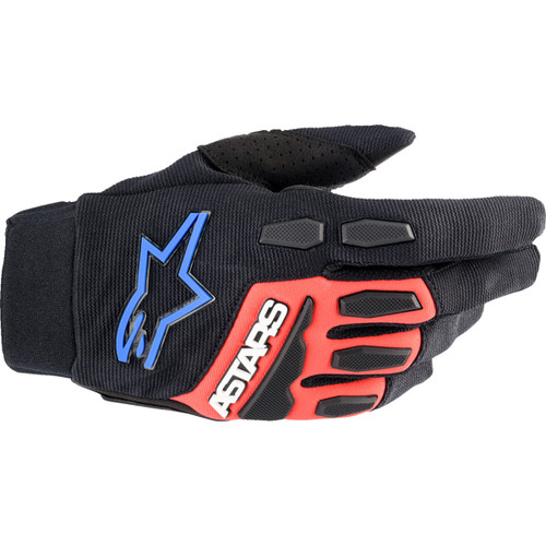 Alpinestars #3563623-1317-L - Full Bore XT Gloves - Black/Bright Red/Blue - Large