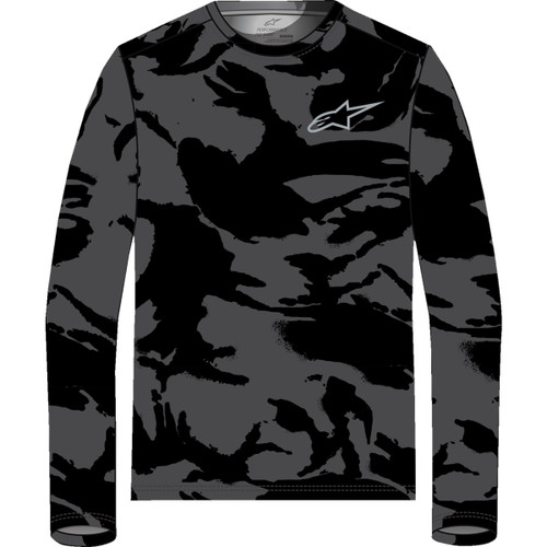 Alpinestars #1214-71010-160-2XL - Performance Long-Sleeve T-Shirt - Black/Camo - 2XL