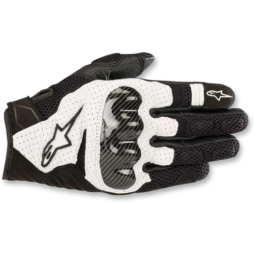 Alpinestars #3570518-12-S - SMX-1 Air V2 Gloves - Black/White - Small