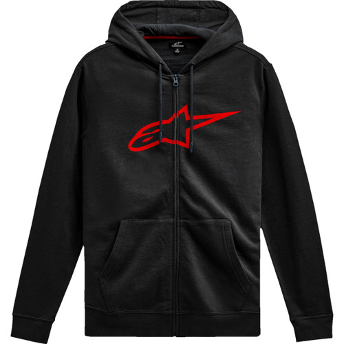 Alpinestars #1244-51490-1030-M - Ageless V3 Zip Hoodie - Black/Red - Medium