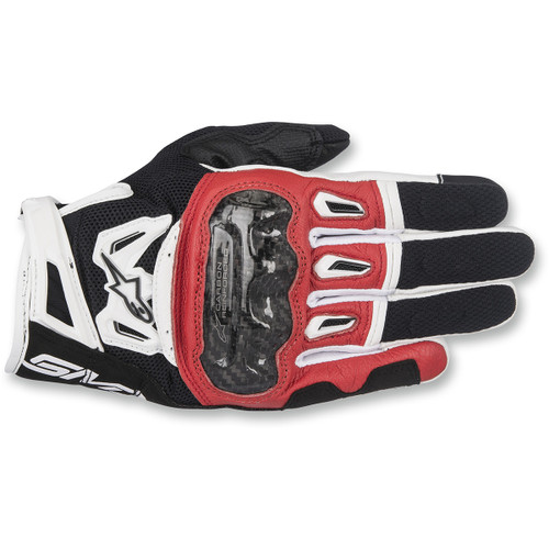 Alpinestars #3567717-132-M - SMX-2 Air Carbon V2 Gloves - Black/Red/White - Medium