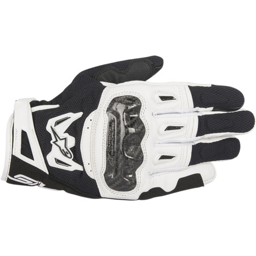 Alpinestars #3567717-12-S - SMX-2 Air Carbon V2 Gloves - Black/White - Small