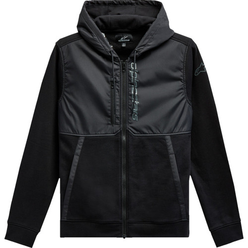 Alpinestars #1213510001010L - Aligned Zip Hoodie - Black/Black - Large