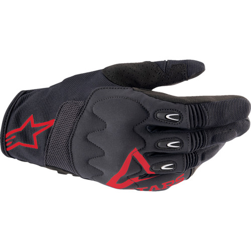 Alpinestars #3564524-3131-M - Techdura Gloves - Fire Red/Black - Medium