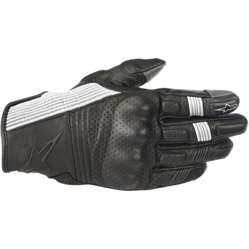 Alpinestars #3566118-12-L - Mustang V2 Gloves - Black/White - Large