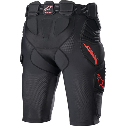 Alpinestars #6507523-13-XL - Bionic Pro Protection Shorts - Black/Red - XL