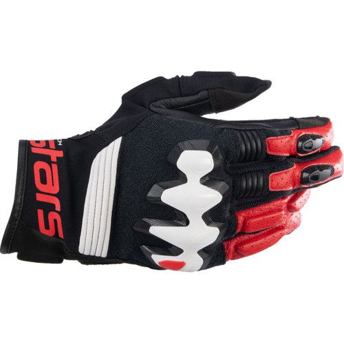 Alpinestars #3504822-1304-XL - Halo Gloves - Black/White/Bright Red - XL