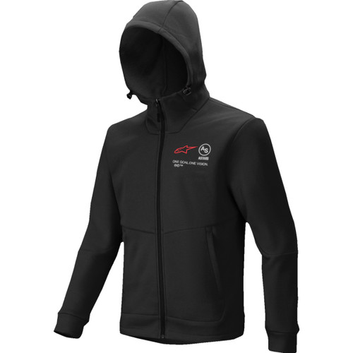 Alpinestars #3800125-10-S - Racer MX Fleece Hoodie - Black - Small