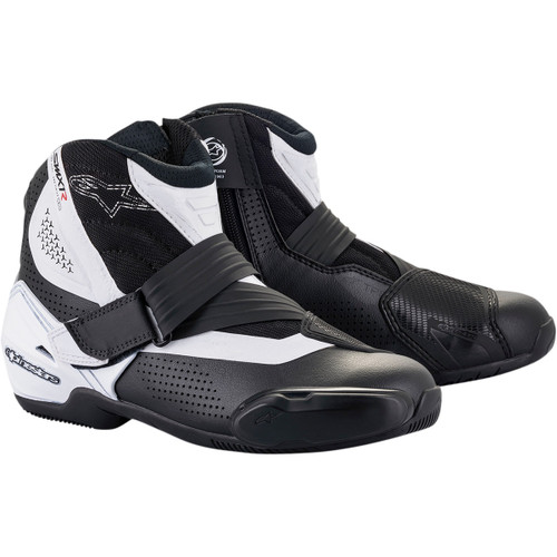Alpinestars #2224021-12-42 - SMX1-R V2 Boots - Black/White - US 8 / EU 42