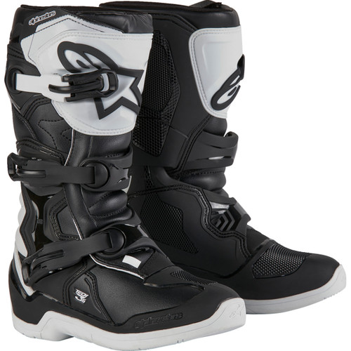 Alpinestars #2014024-21-7 - Youth Tech3S Boots - Black/White - US 7 / EU 40.5