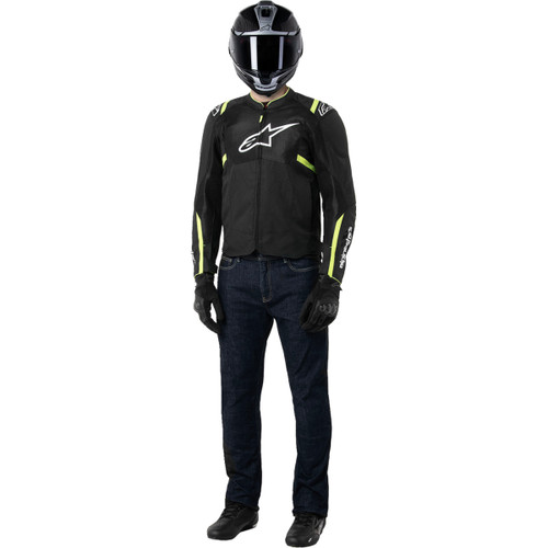 Alpinestars #3301025-155-3XL - T-SPS Air v2 Jacket - Black/Yellow Fluo - 3XL