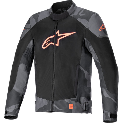 Alpinestars #3302022-9133-S - T-SP X Superair Jacket - Gray Camo/Red Fluo - Small