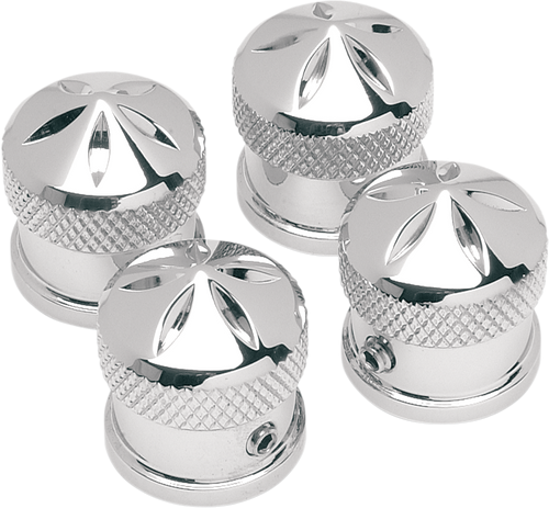Gothic Head Bolt Covers - Chrome Gothic Head Bolt Covers - Chrome