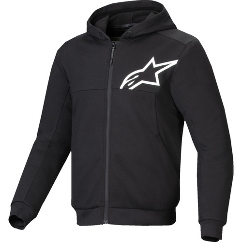 Alpinestars #4200325-12-S - Chrome v2 Sport Hoodie - Black/White - Small