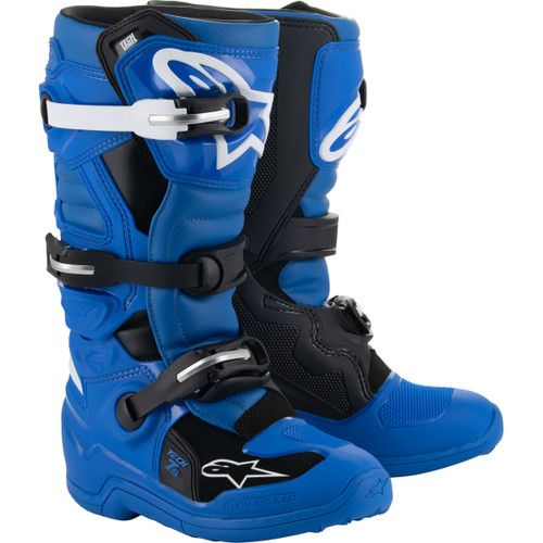 Alpinestars #2015017-712-7 - Youth Tech 7S Boots - Blue/Black/White - US 7 / EU 40.5