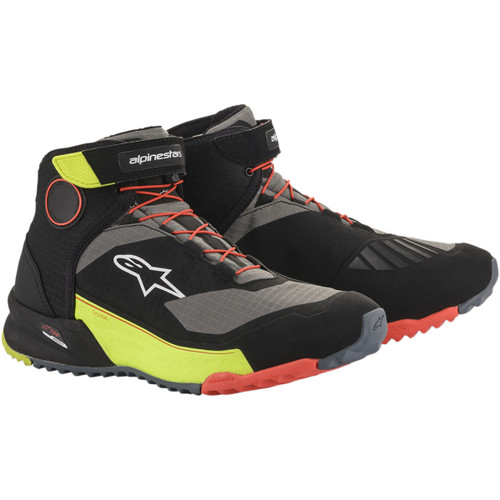 Alpinestars #2611820153814 - CR-X Drystar® Shoes - Black/Red/Yellow Fluorescent - US 14 / EU 48