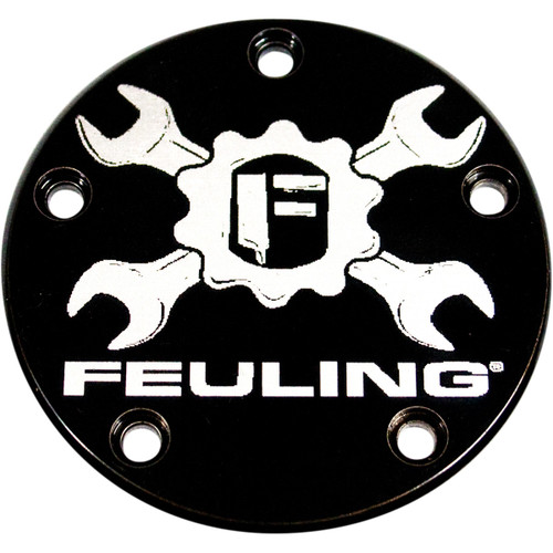 Feuling Parts #9124 - Point Cover - 5 Hole - Black - Twin Cam