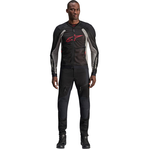 Alpinestars #3301225-1087-L - Troop-Air Jacket - Black/Ash Gray/Bright Red - Large