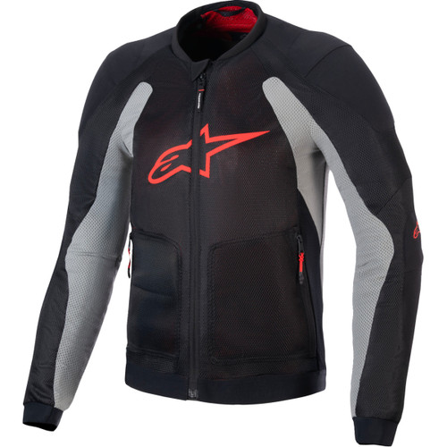 Alpinestars #3301225-1087-3XL - Troop-Air Jacket - Black/Ash Gray/Bright Red - 3XL