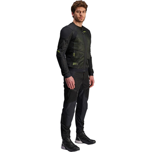Alpinestars #3301225-168-4XL - Troop-Air Jacket - Black/Fluo Yellow - 4XL