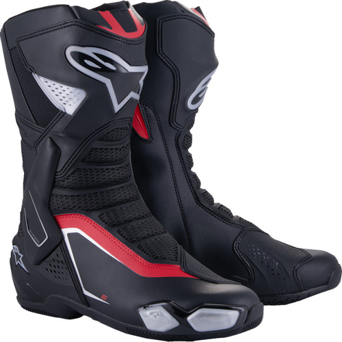 Alpinestars #2223025-199-46 - SMX-6 V3 Boots - Black/Silver/Red - US 11.5/EU 46