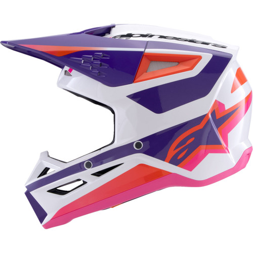 Alpinestars #8301026-2052-XS - SM3 Helmet - Heat - Gloss White/Purple/Pink - XS
