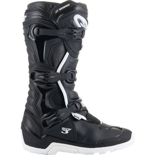 Alpinestars #2013324-12-10 - Tech 3 Enduro Waterproof Boots - Black/White - US 10 / EU 44.5