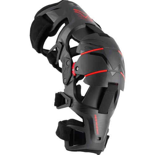 Alpinestars #6501725-13-SM - RK-1 Plasma Knee Braces - Black/Red - S/M
