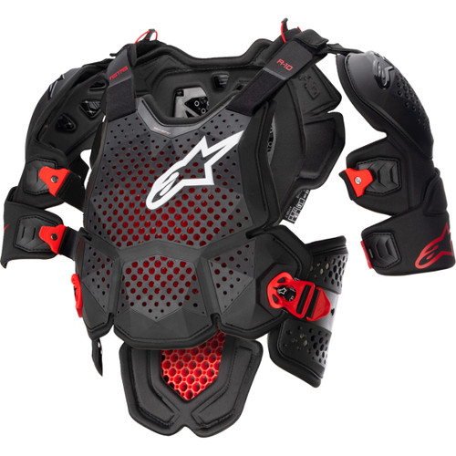 Alpinestars #6700523-1431-ML - A-10 v2 Full Roost Guard - Black/Red - M/L