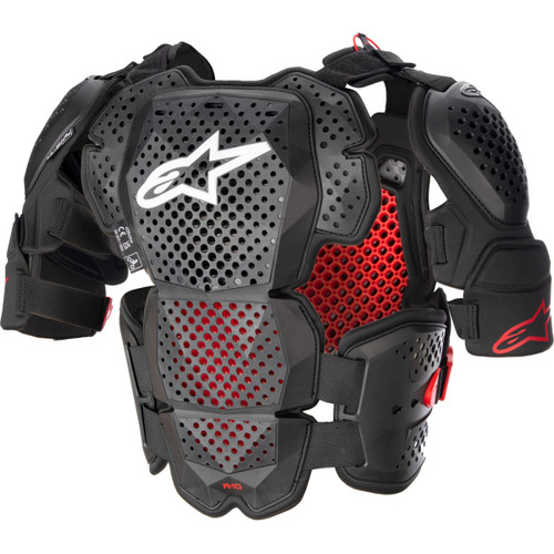 Alpinestars #6700523-1431-XS - A-10 v2 Full Roost Guard - Black/Red - XS/S
