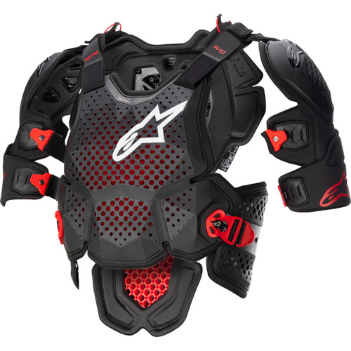 Alpinestars #6700523-1431-XS - A-10 v2 Full Roost Guard - Black/Red - XS/S