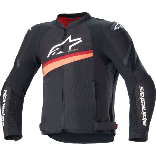 Alpinestars #3300624-1030-2X - T-GP Plus R v4 Airflow Jacket - Black/Red Fluo - 2XL