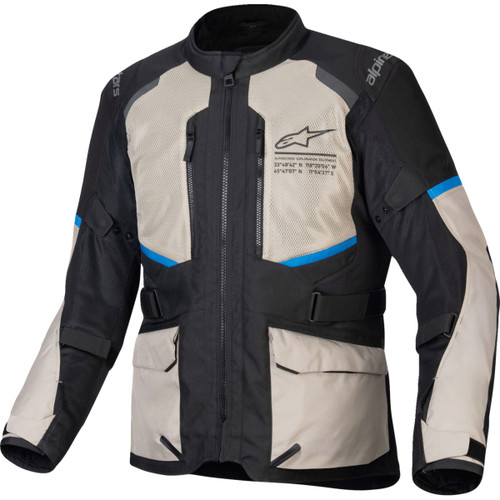 Alpinestars #3207924-1479-3XL - Andes Air Drystar® Jacket - Black/Laurel Gray/Bright Blue - 3XL
