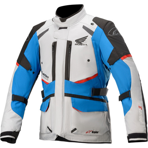 Alpinestars #3207421-9173-S - Honda Andes v3 Drystar® Jacket - Gray/Blue/Red - Small